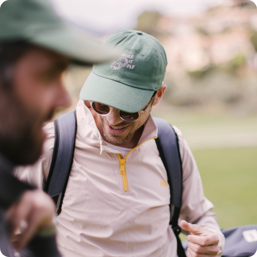 Casquette verte "Make it fly"