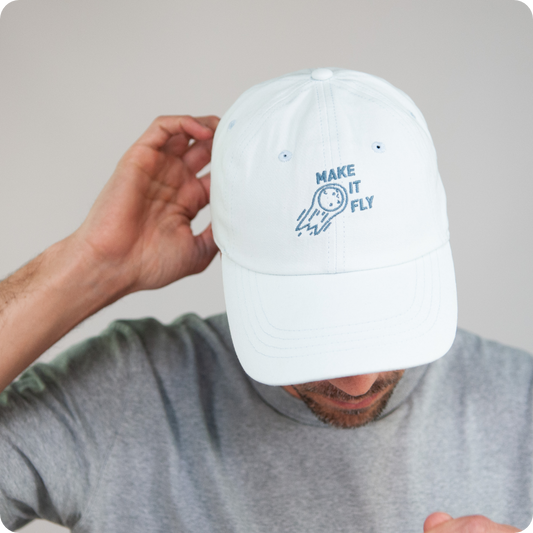 Casquette bleu ciel "Make it fly"